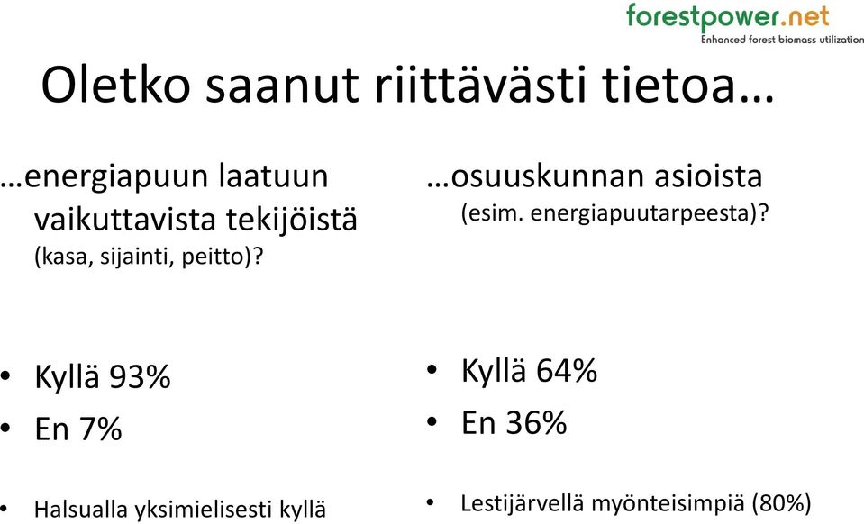 osuuskunnan asioista (esim. energiapuutarpeesta)?