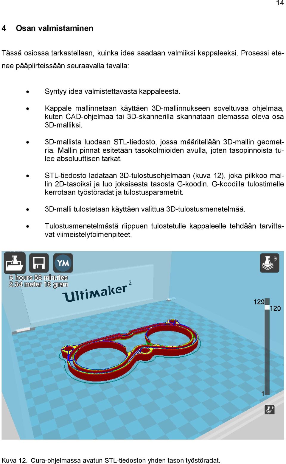 3D-mallista luodaan STL-tiedosto, jossa määritellään 3D-mallin geometria. Mallin pinnat esitetään tasokolmioiden avulla, joten tasopinnoista tulee absoluuttisen tarkat.