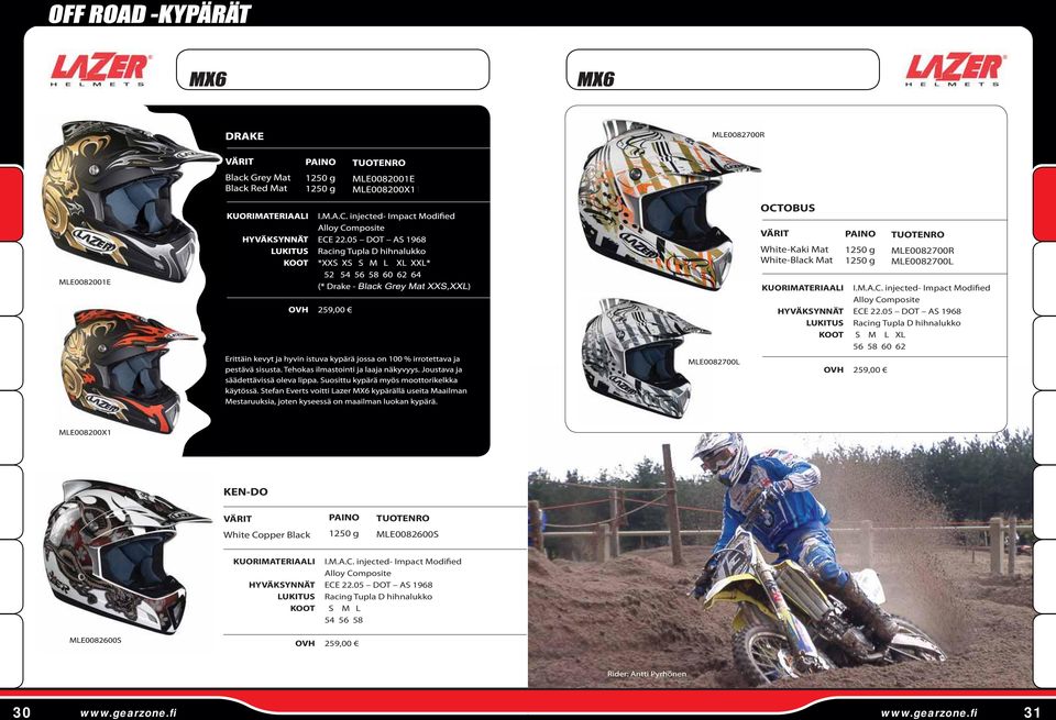 05 DOT AS 1968 Racing Tupla D hihnalukko S M L XL 56 58 60 62 259,00 KEN-DO White Copper Black PAINO 1250 g MLE0082600S