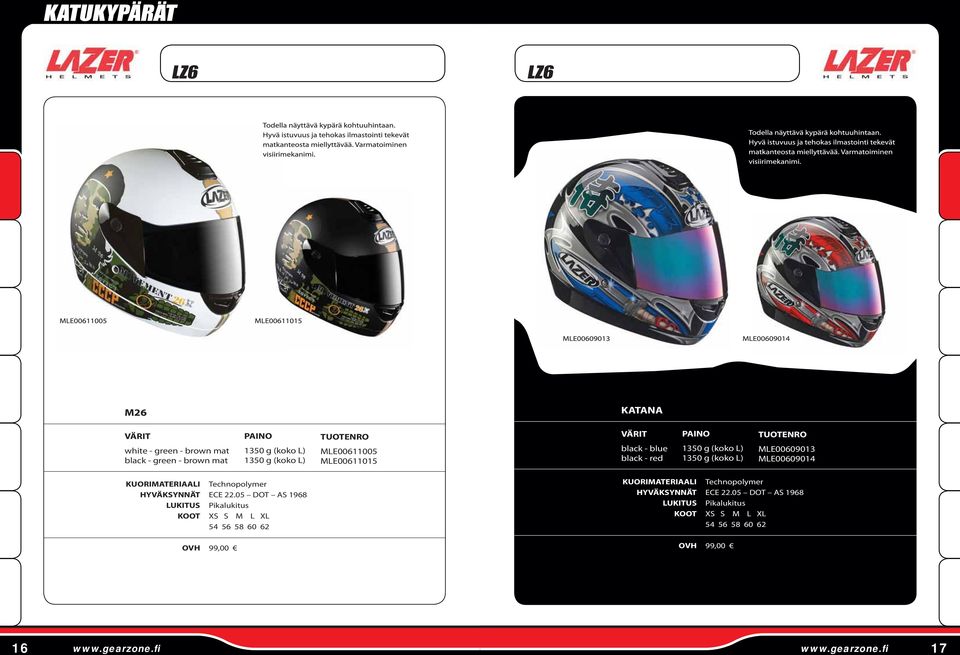 HYVÄKSYNNÄT LUKITUS Technopolymer ECE 22.