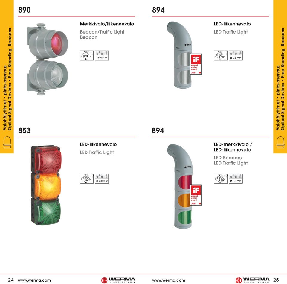 Valohälyttimet pinta-asennus Optical Signal Devices Free-Standing Beacons LED-liikennevalo LED Traffic