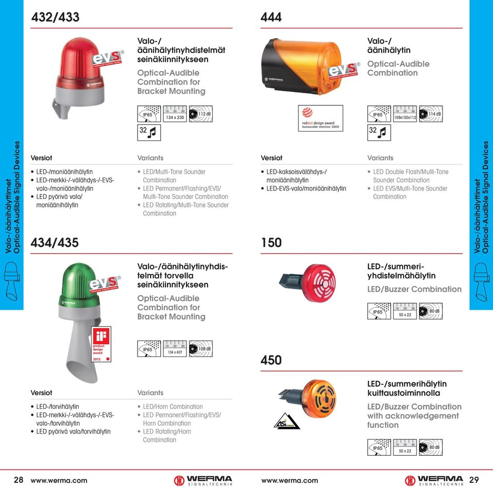Multi-Tone Sounder LED Rotating/Multi-Tone Sounder LED-kaksoisvälähdys-/ moniäänihälytin LED-EVS-valo/moniäänihälytin 150 LED Double Flash/Multi-Tone Sounder LED EVS/Multi-Tone Sounder