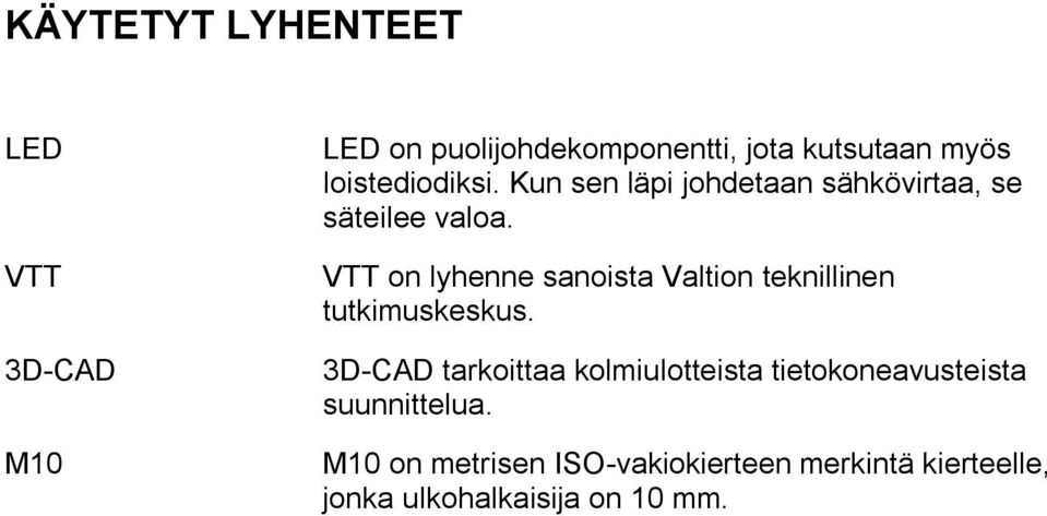 VTT on lyhenne sanoista Valtion teknillinen tutkimuskeskus.