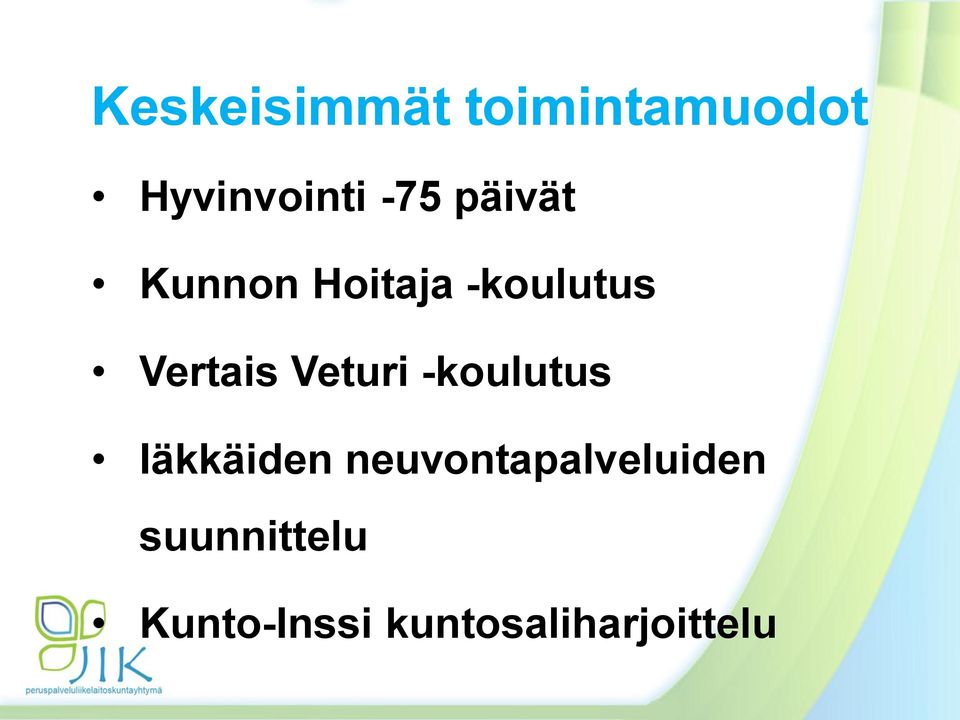 Veturi -koulutus Iäkkäiden