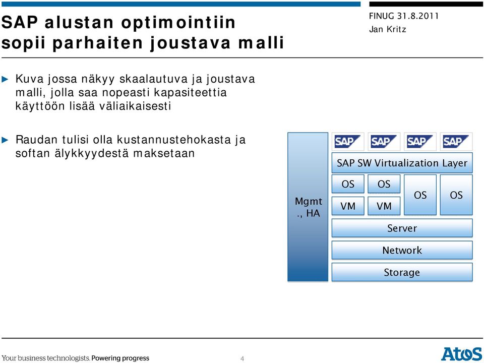 väliaikaisesti Raudan tulisi olla kustannustehokasta ja softan älykkyydestä