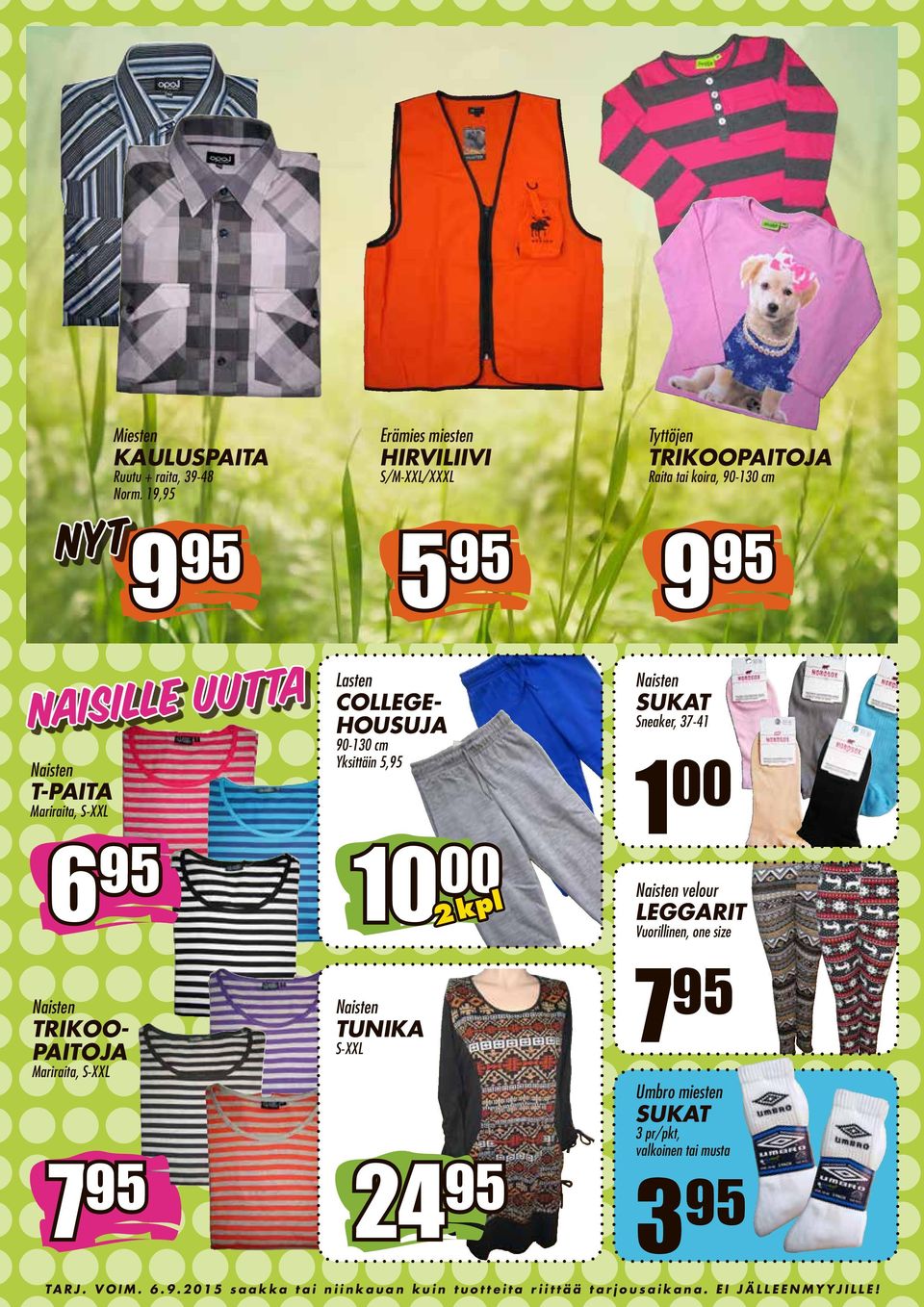 UUTTA Naisten T-PAITA Mariraita, S-XXL 6 95 Lasten COLLEGE- HOUSUJA 90-130 cm Yksittäin 5,95 10 00 2 kpl Naisten SUKAT