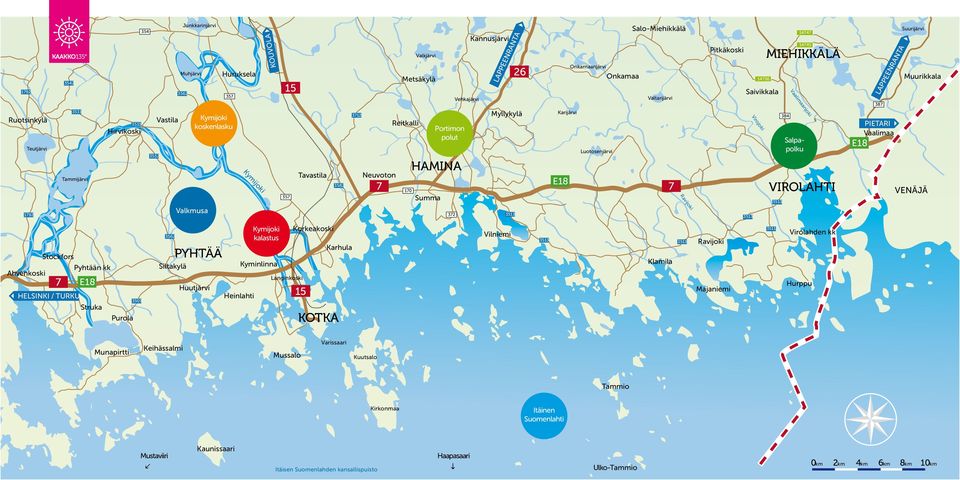 3712 Neuvoton Metsäkylä Reitkalli Portimon Husula polut HAMINA Kannusjärvi 26 LAPPEENRANTA Myllykylä E18 7 7 170 Valkjärvi Summa 372 Vehkajärvi 3513 Vilniemi Karijärvi Onkarnaanjärvi Luotosenjärvi