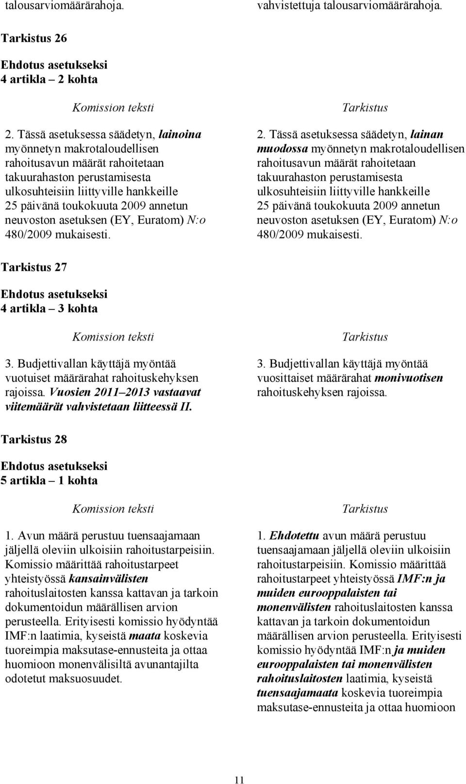 neuvoston asetuksen (EY, Euratom) N:o 480/2009 mukaisesti. 2.