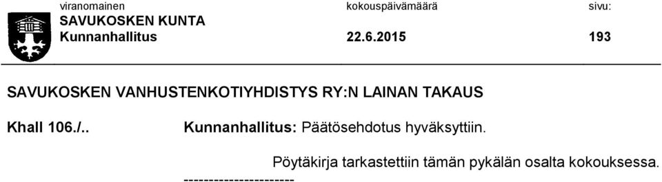 TAKAUS Khall 106./.