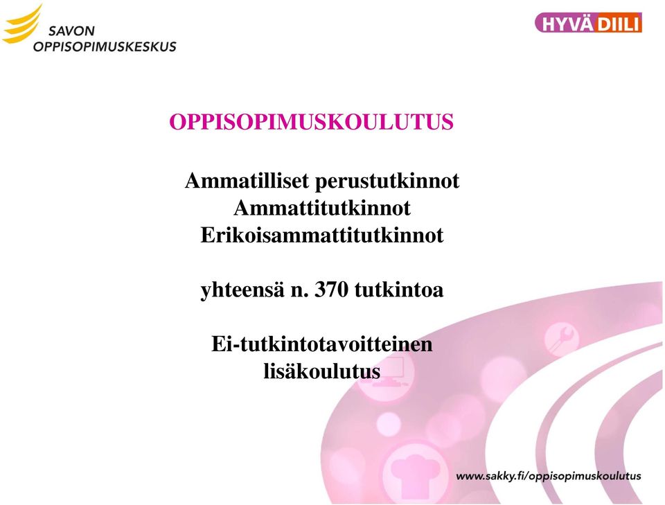 Erikoisammattitutkinnot yhteensä n.