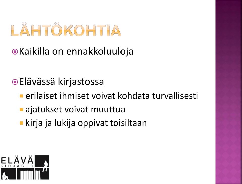 kohdata turvallisesti ajatukset voivat