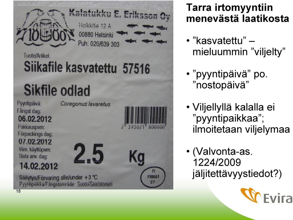 nostopäivä Viljellyllä kalalla ei pyyntipaikkaa ;