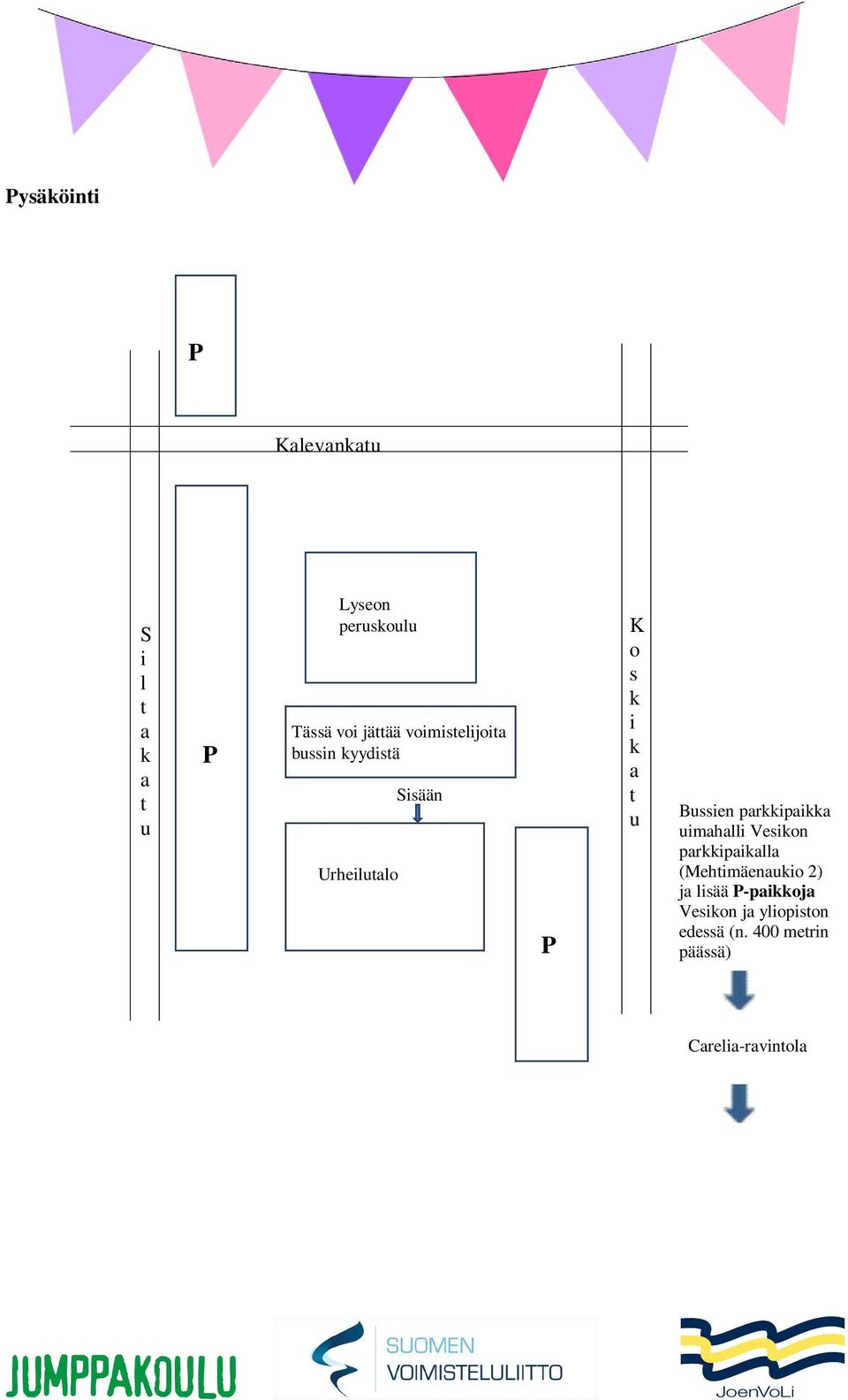 Bussien parkkipaikka uimahalli Vesikon parkkipaikalla (Mehtimäenaukio 2) ja