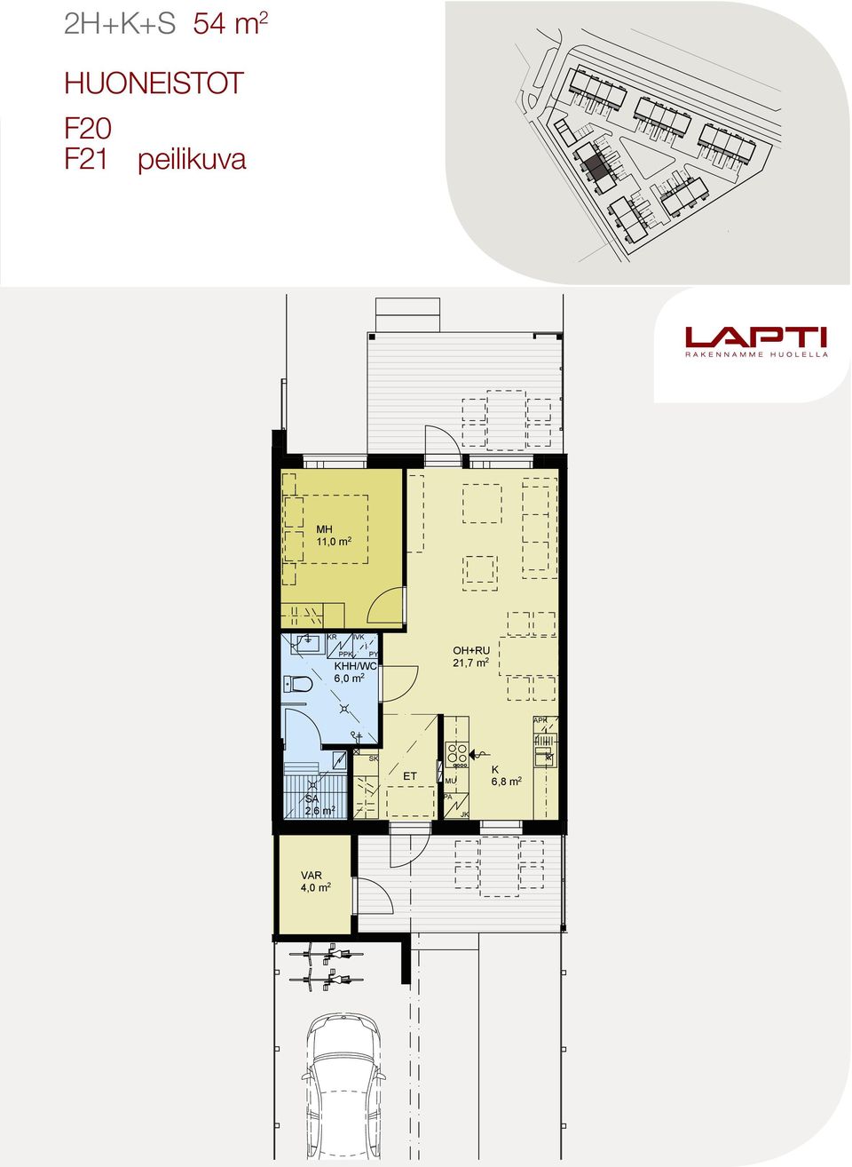 + S 5 0 1 peilikuva 11,0 m 2 KHH/WC