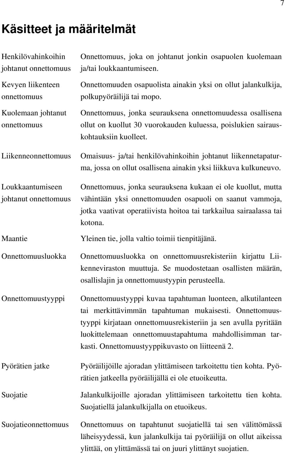 Onnettomuuden osapuolista ainakin yksi on ollut jalankulkija, polkupyöräilijä tai mopo.
