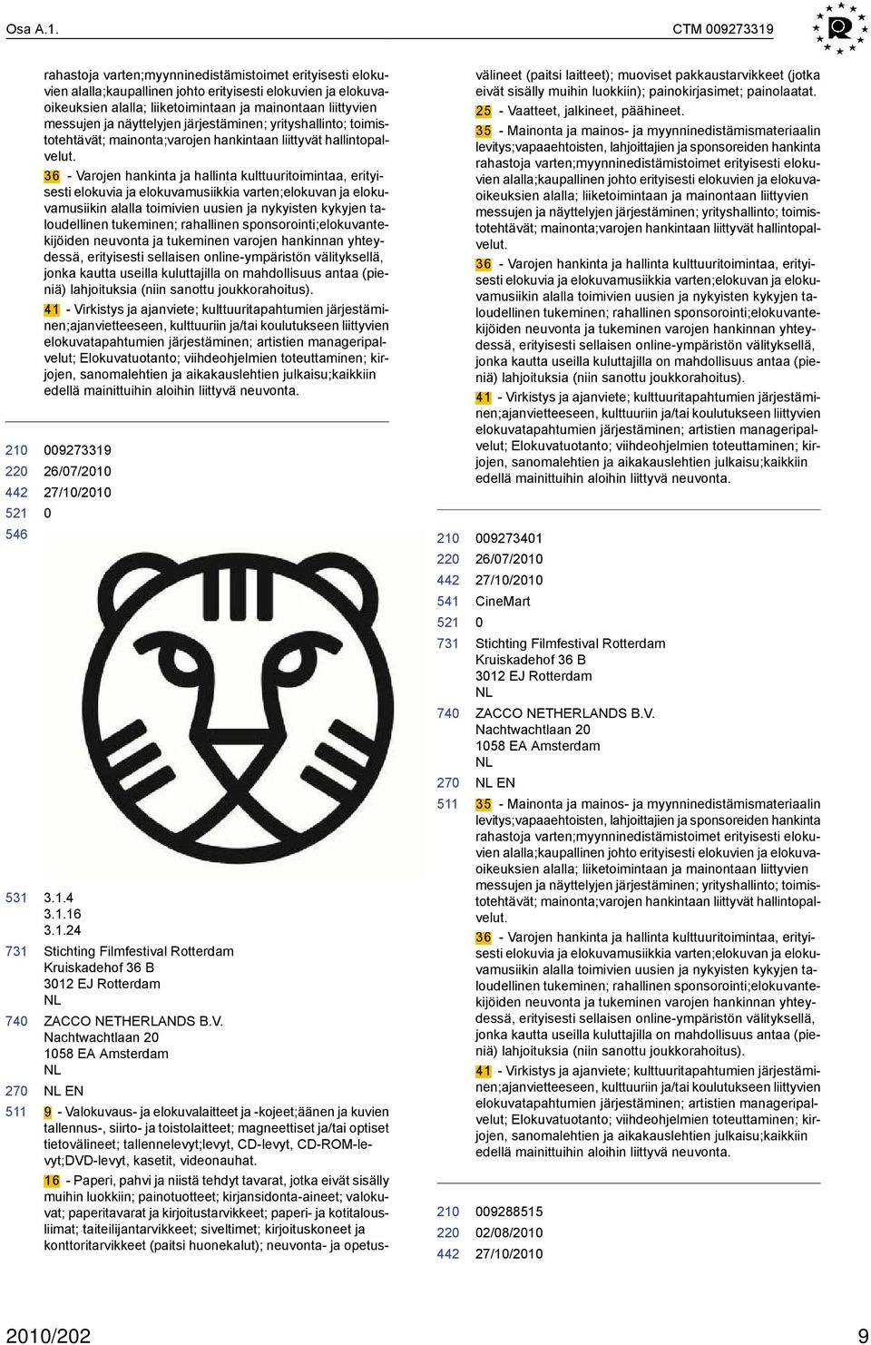 messujen ja näyttelyjen järjestäminen; yrityshallinto; toimistotehtävät; mainonta;varojen hankintaan liittyvät hallintopalvelut.