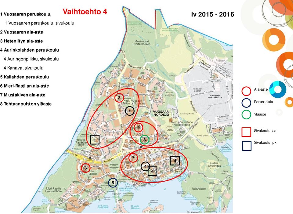 Kanava, sivukoulu 5 Kallahden peruskoulu 6 Meri-Rastilan ala-aste 7 Mustakiven ala-aste