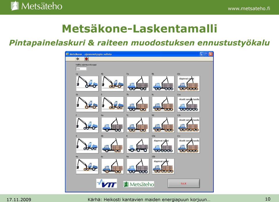 muodostuksen ennustustyökalu 17.11.