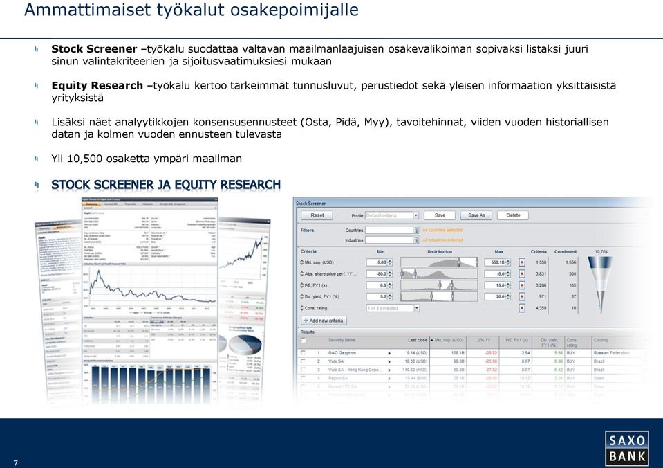 perustiedot sekä yleisen informaation yksittäisistä yrityksistä Lisäksi näet analyytikkojen konsensusennusteet (Osta, Pidä,