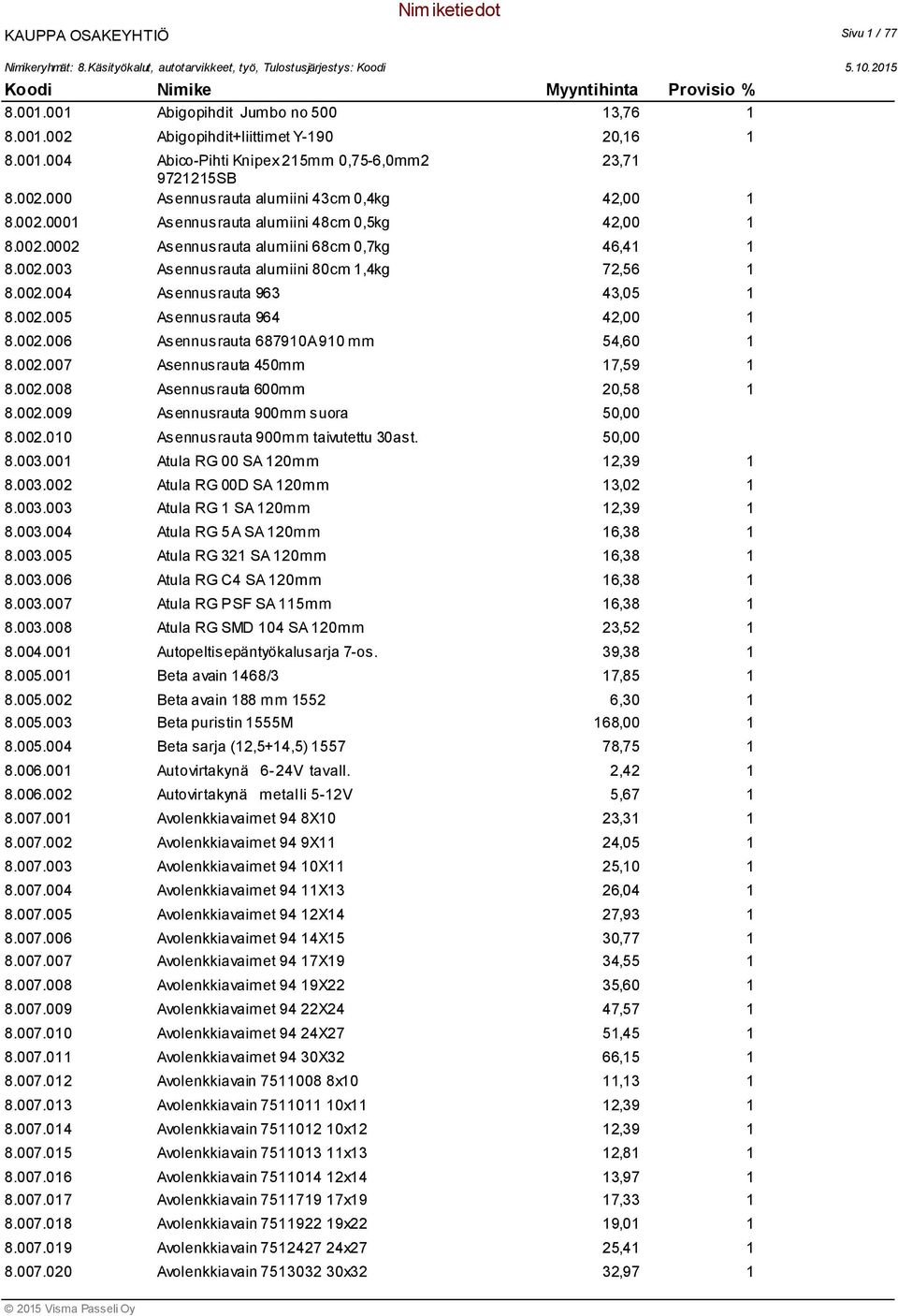 002.006 Asennusrauta 687910A 910 54,60 1 8.002.007 Asennusrauta 450 17,59 1 8.002.008 Asennusrauta 600 20,58 1 8.002.009 Asennusrauta 900 suora 50,00 8.002.010 Asennusrauta 900 taivutettu 30ast.