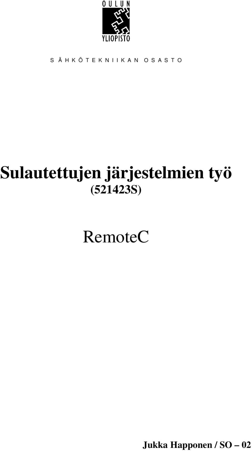 järjestelmien työ (521423S)