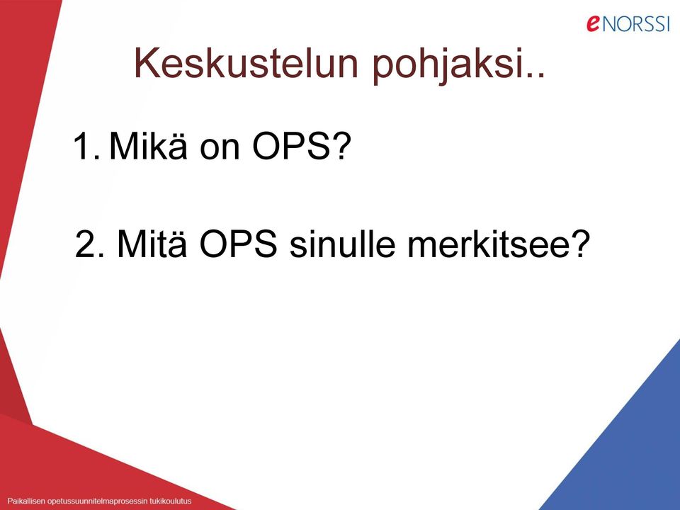 Mikä on OPS? 2.