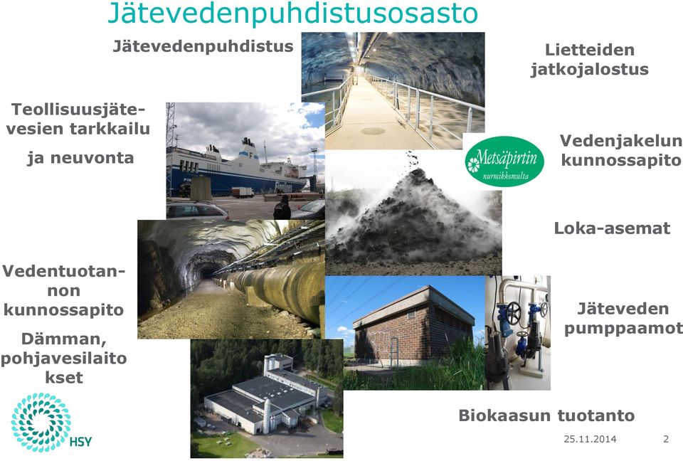 jatkojalostus Vedenjakelun kunnossapito Loka-asemat