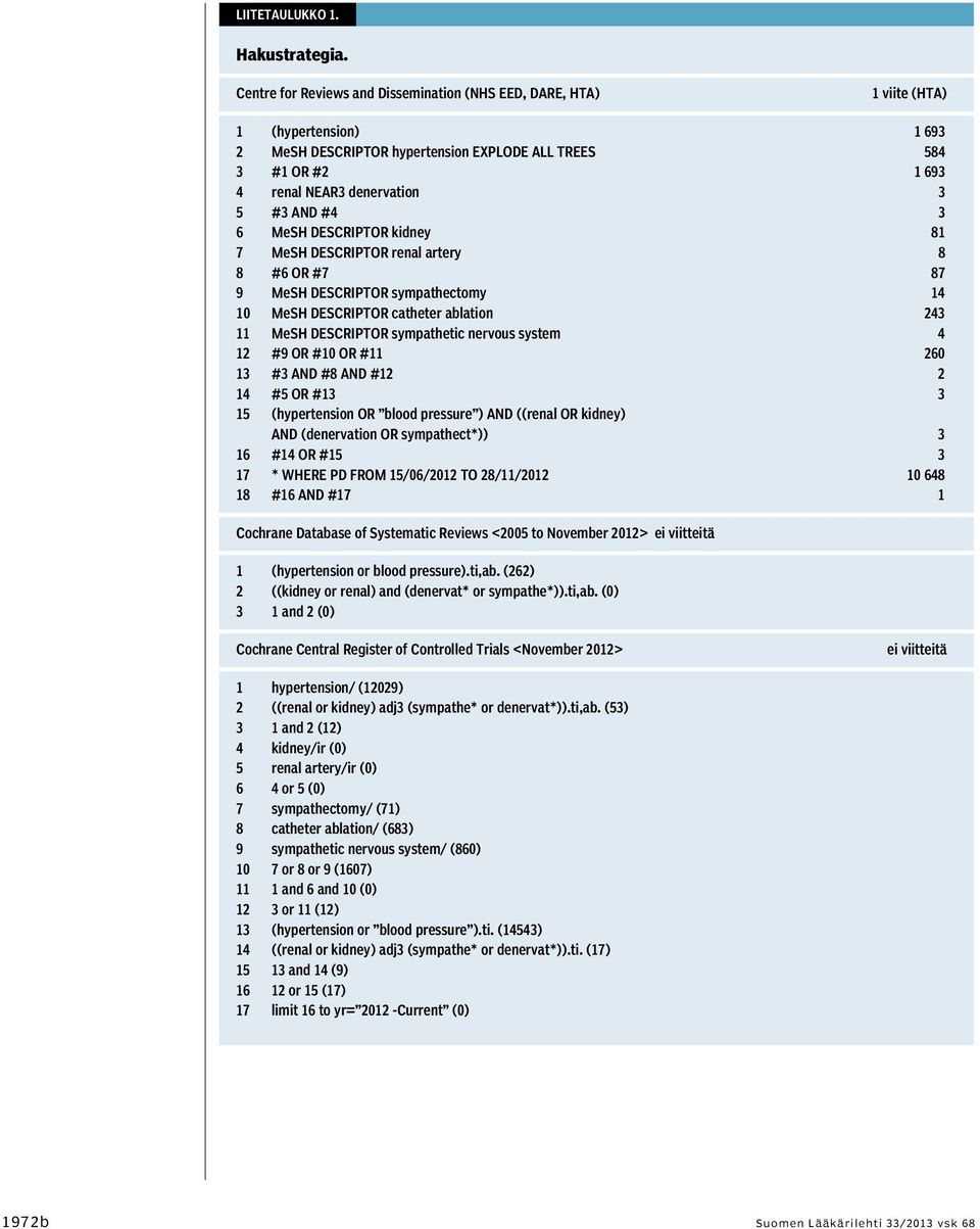 AND #4 3 6 MeSH DESCRIPTOR kidney 81 7 MeSH DESCRIPTOR renal artery 8 8 #6 OR #7 87 9 MeSH DESCRIPTOR sympathectomy 14 10 MeSH DESCRIPTOR catheter ablation 243 11 MeSH DESCRIPTOR sympathetic nervous