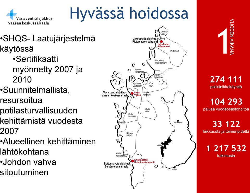 Alueellinen kehittäminen lähtökohtana Johdon vahva sitoutuminen VUODEN AIKANA 1 274 111