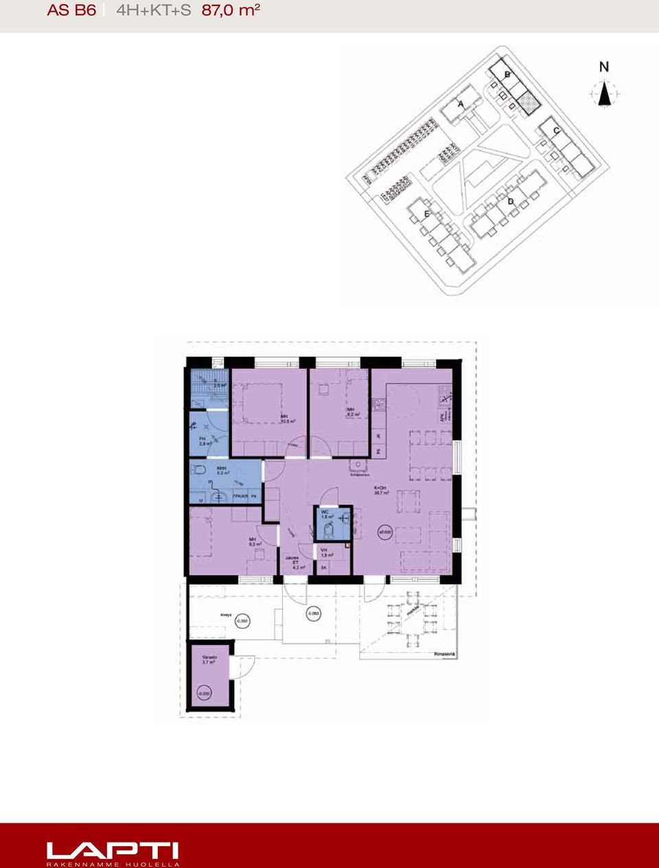 87,0 m 2