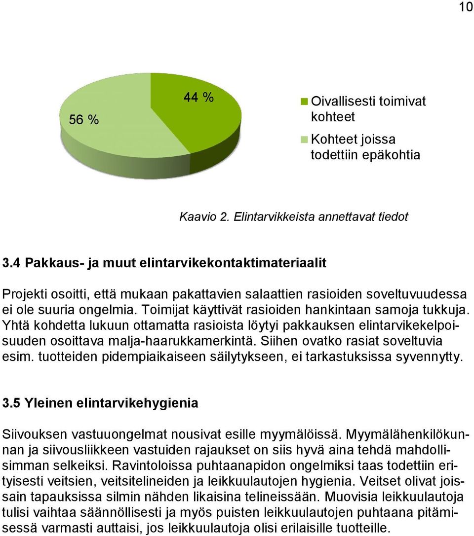 Toimijat käyttivät rasioiden hankintaan samoja tukkuja. Yhtä kohdetta lukuun ottamatta rasioista löytyi pakkauksen elintarvikekelpoisuuden osoittava malja-haarukkamerkintä.