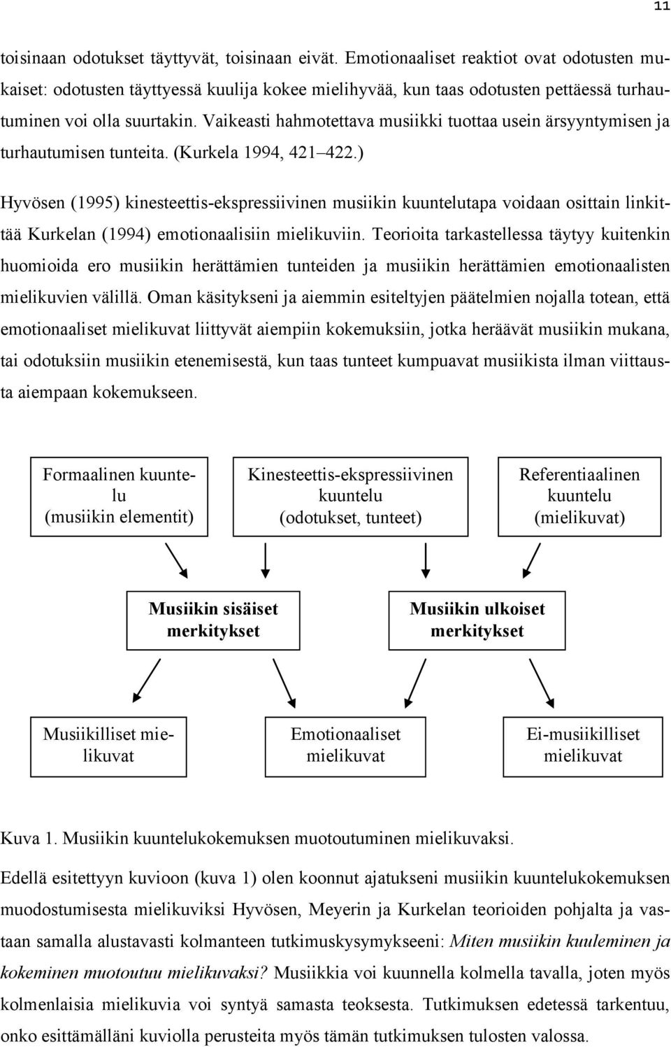 Vaikeasti hahmotettava musiikki tuottaa usein ärsyyntymisen ja turhautumisen tunteita. (Kurkela 1994, 421 422.