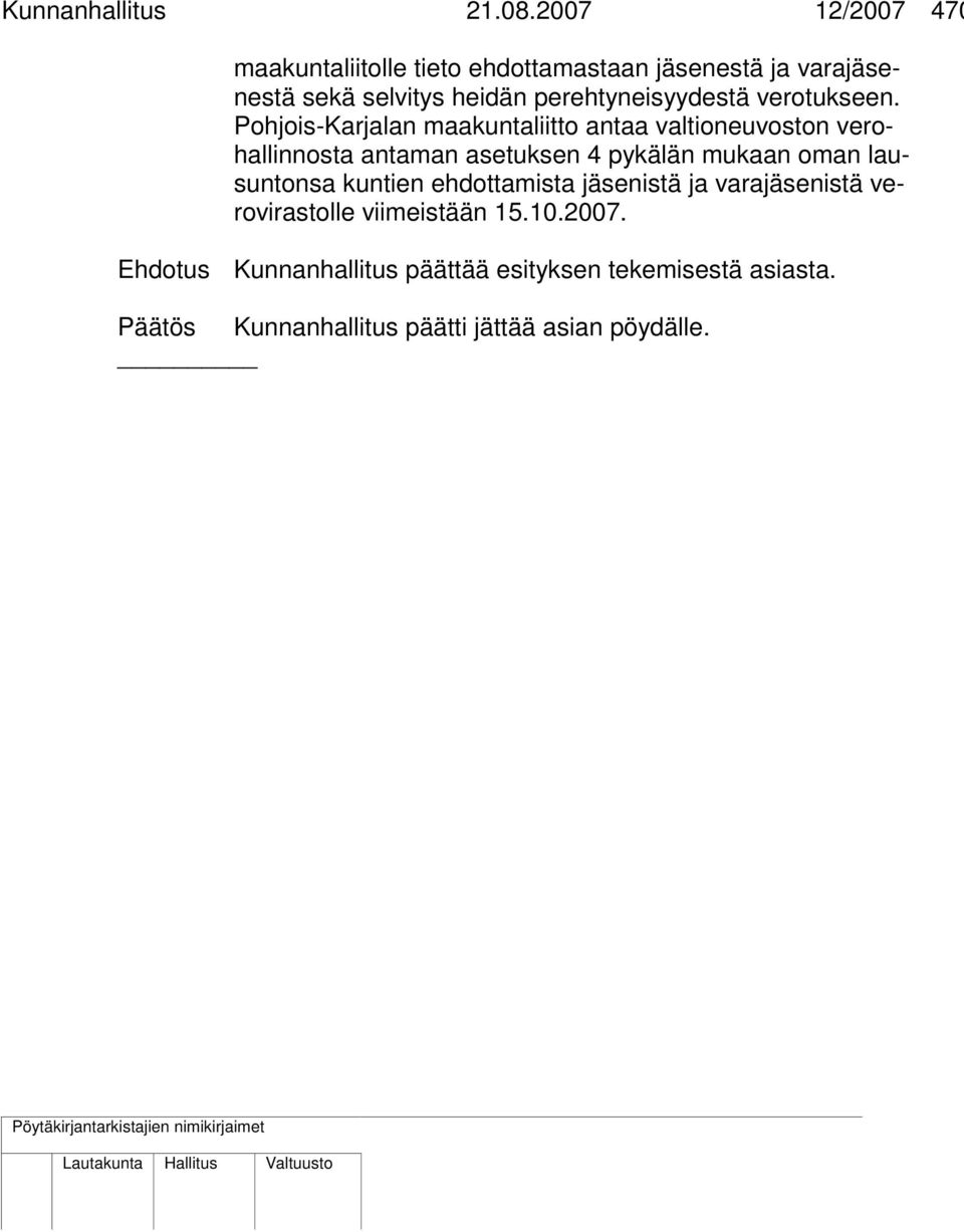perehtyneisyydestä verotukseen.