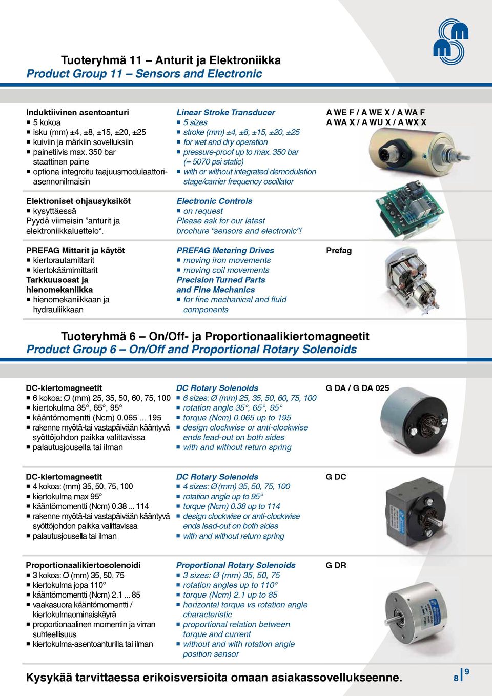 PREFAG Mittarit ja käytöt kiertorautamittarit kiertokäämimittarit Tarkkuusosat ja hienomekaniikka hienomekaniikkaan ja hydrauliikkaan Linear Stroke Transducer 5 sizes stroke (mm) ±4, ±8, ±15, ±20,