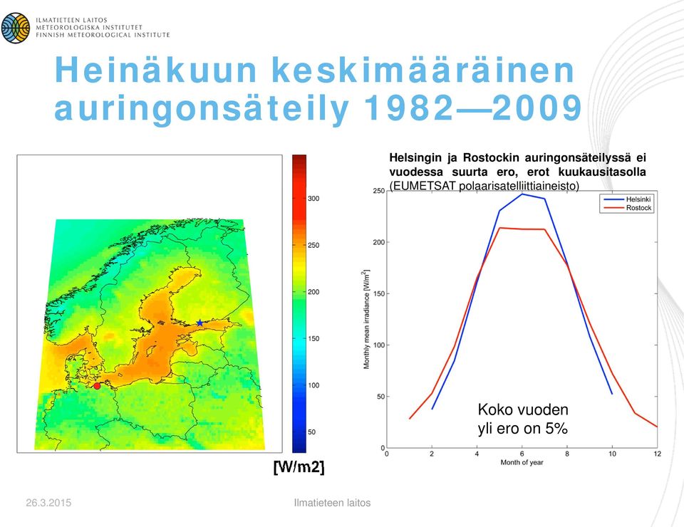 vuodessa suurta ero, erot kuukausitasolla (EUMETSAT