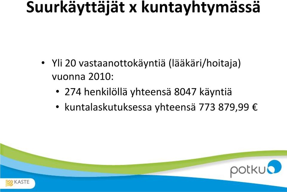 vuonna 2010: 274 henkilöllä yhteensä