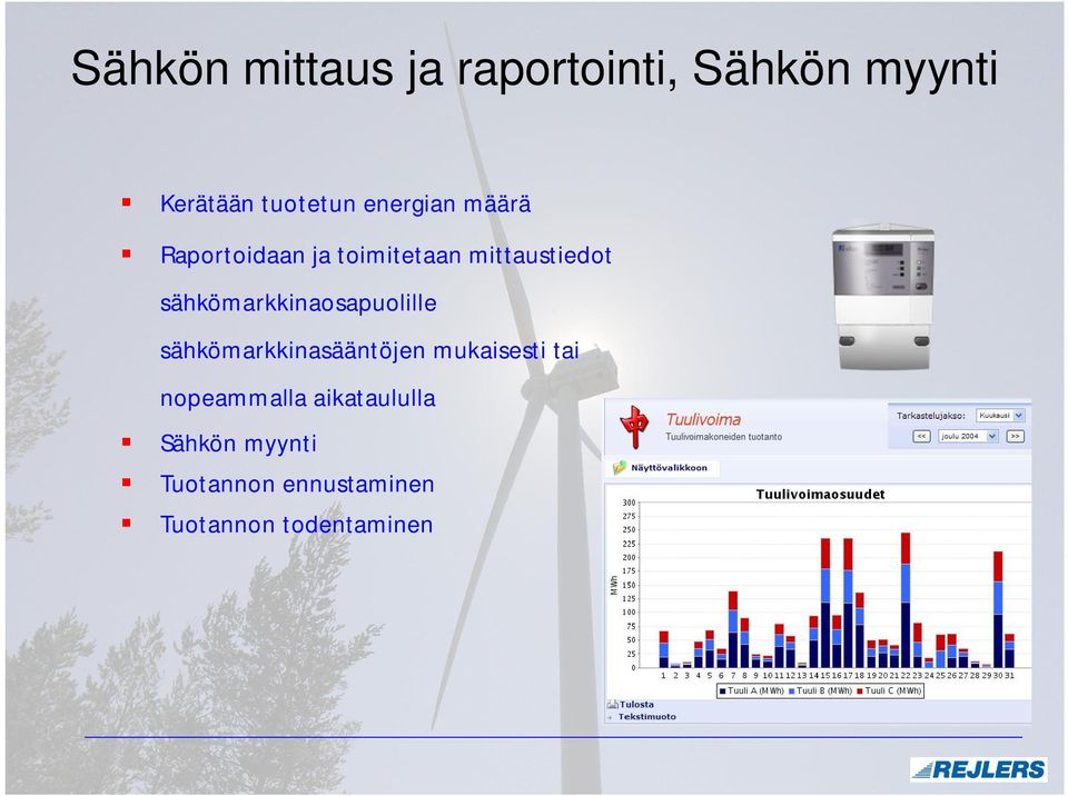 sähkömarkkinaosapuolille sähkömarkkinasääntöjen mukaisesti tai