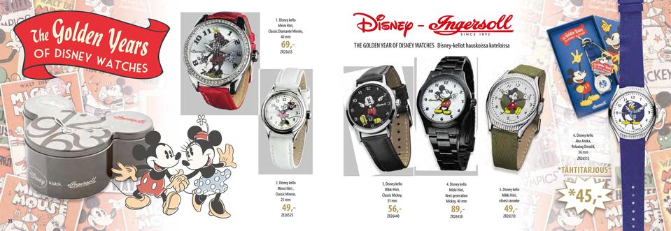 Disney kello Minni Hiiri, Classic Minnie, 25 mm 49,- ZE26525 3.