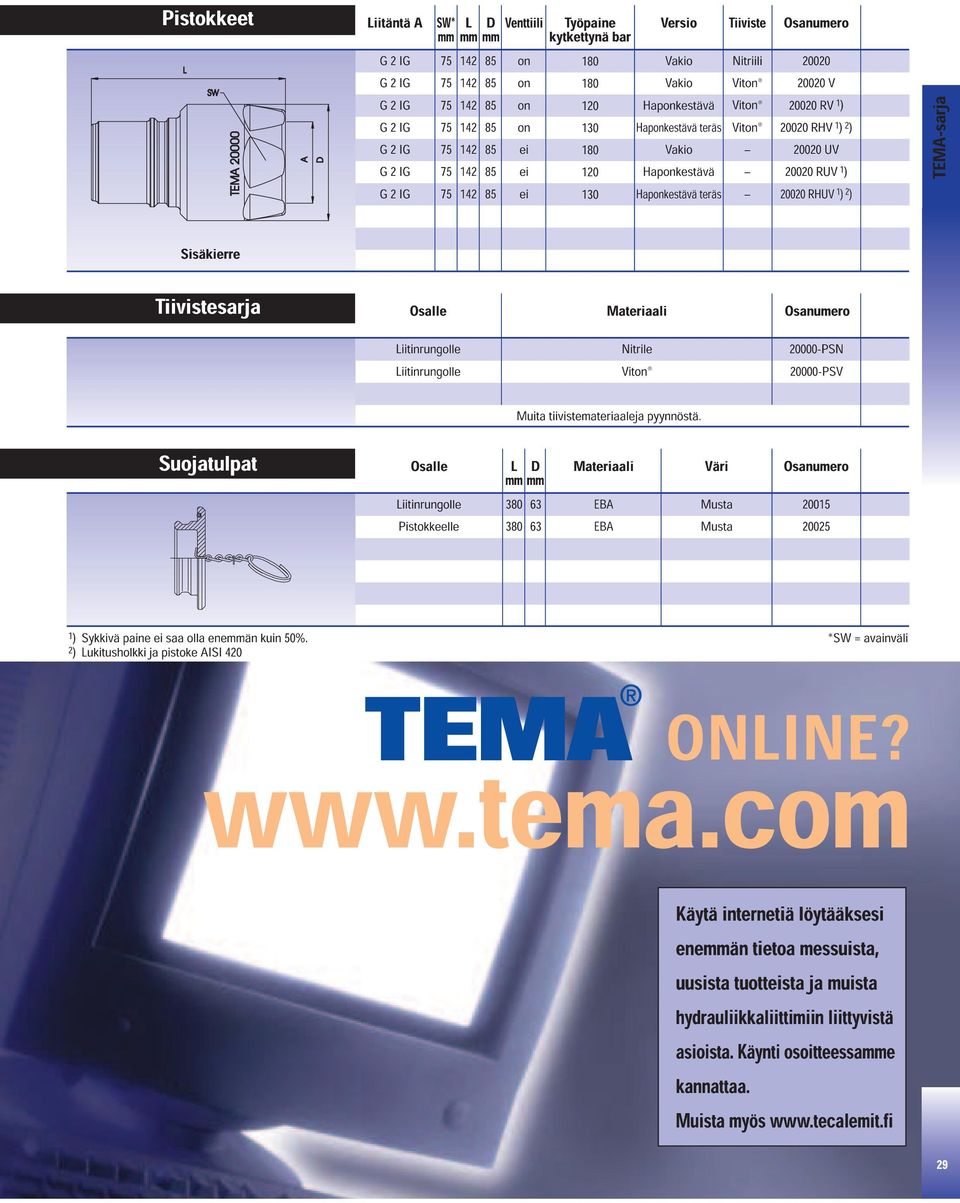 180 120 130 180 120 130 Väri EBA EBA teräs teräs Nitrile Muita tiivistemateriaaleja pyynnöstä.