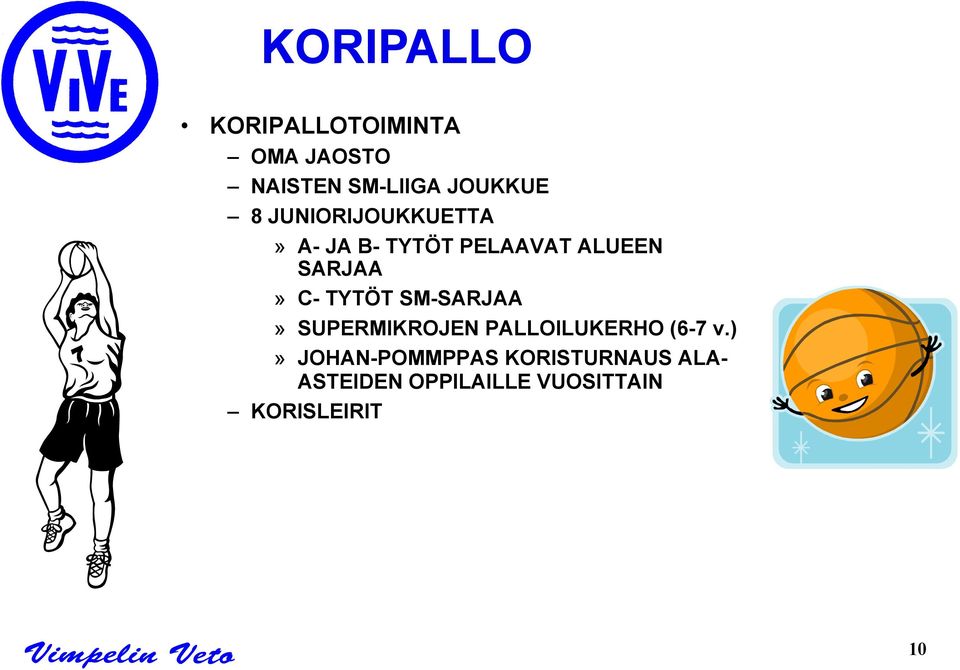 TYTÖT SM-SARJAA» SUPERMIKROJEN PALLOILUKERHO (6-7 v.