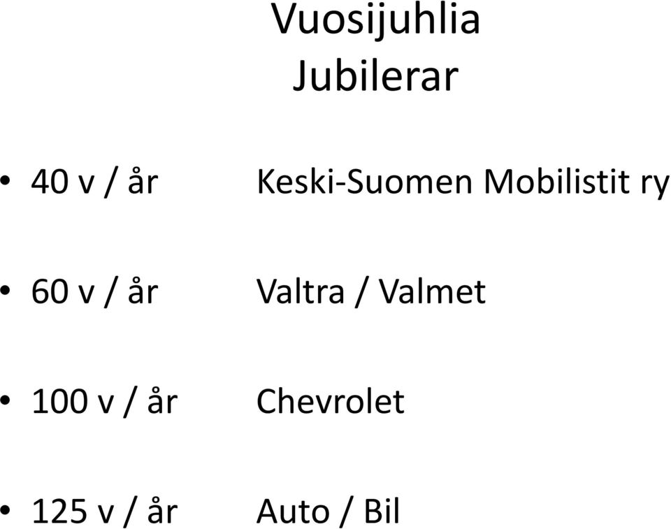 / år Valtra / Valmet 100 v / år