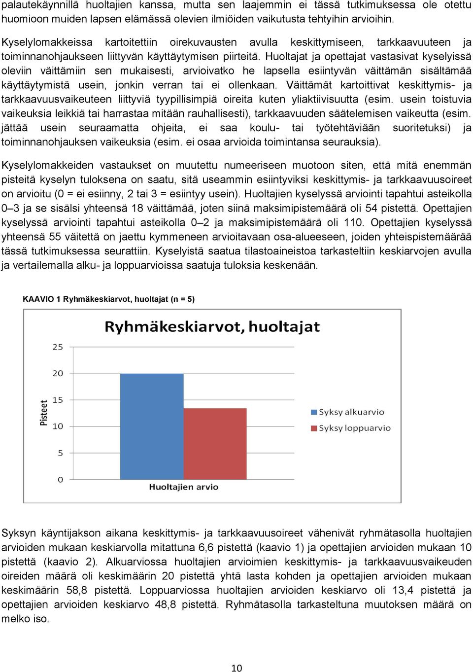 Huoltajat ja opettajat vastasivat kyselyissä oleviin väittämiin sen mukaisesti, arvioivatko he lapsella esiintyvän väittämän sisältämää käyttäytymistä usein, jonkin verran tai ei ollenkaan.