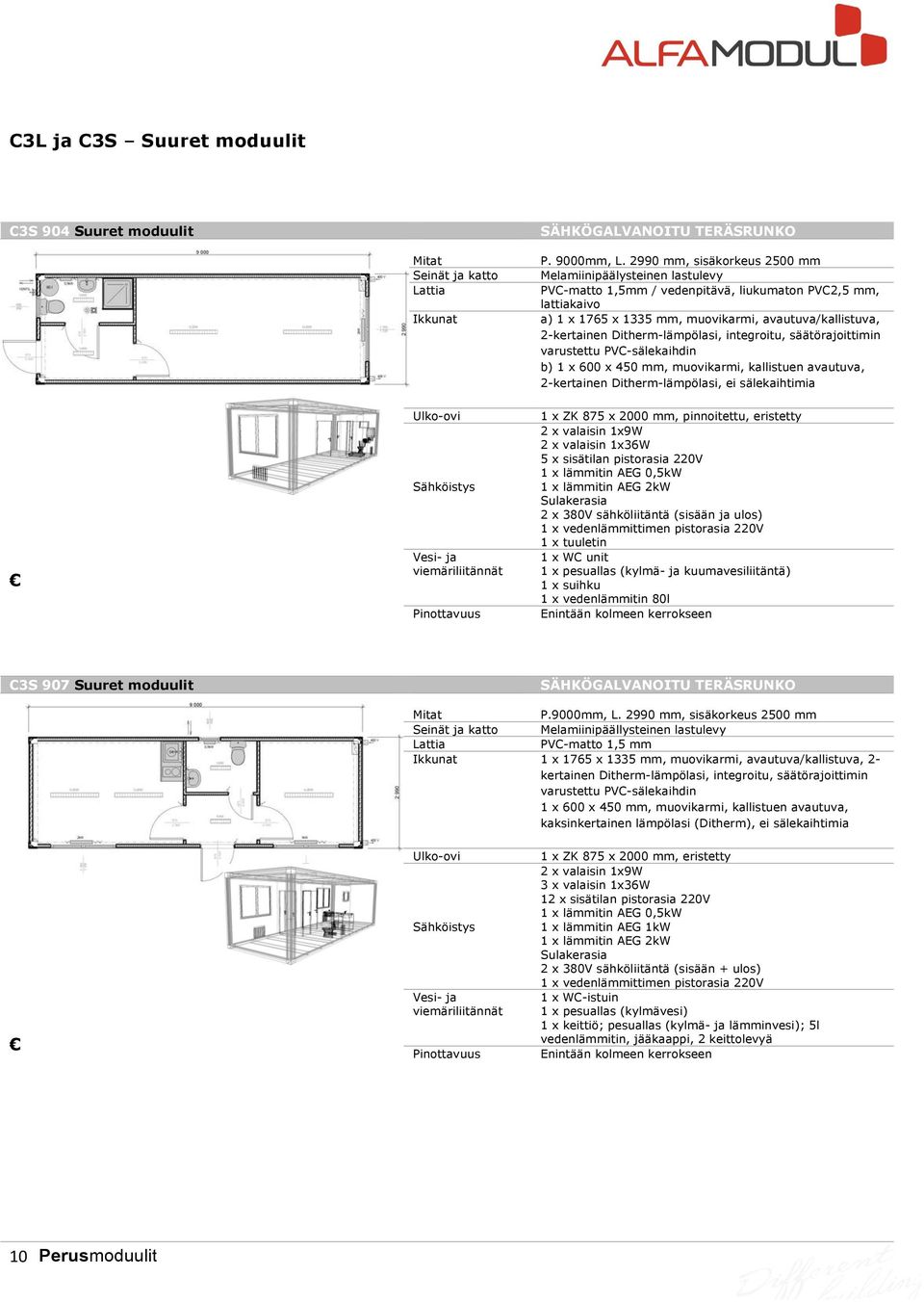 Ditherm-lämpölasi, integroitu, säätörajoittimin varustettu PVC-sälekaihdin b) 1 x 600 x 450 mm, muovikarmi, kallistuen avautuva, 2-kertainen Ditherm-lämpölasi, ei sälekaihtimia 1 x WC unit 1 x