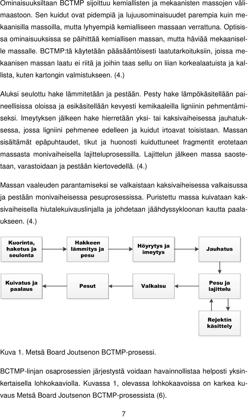 Optisissa ominaisuuksissa se päihittää kemiallisen massan, mutta häviää mekaaniselle massalle.