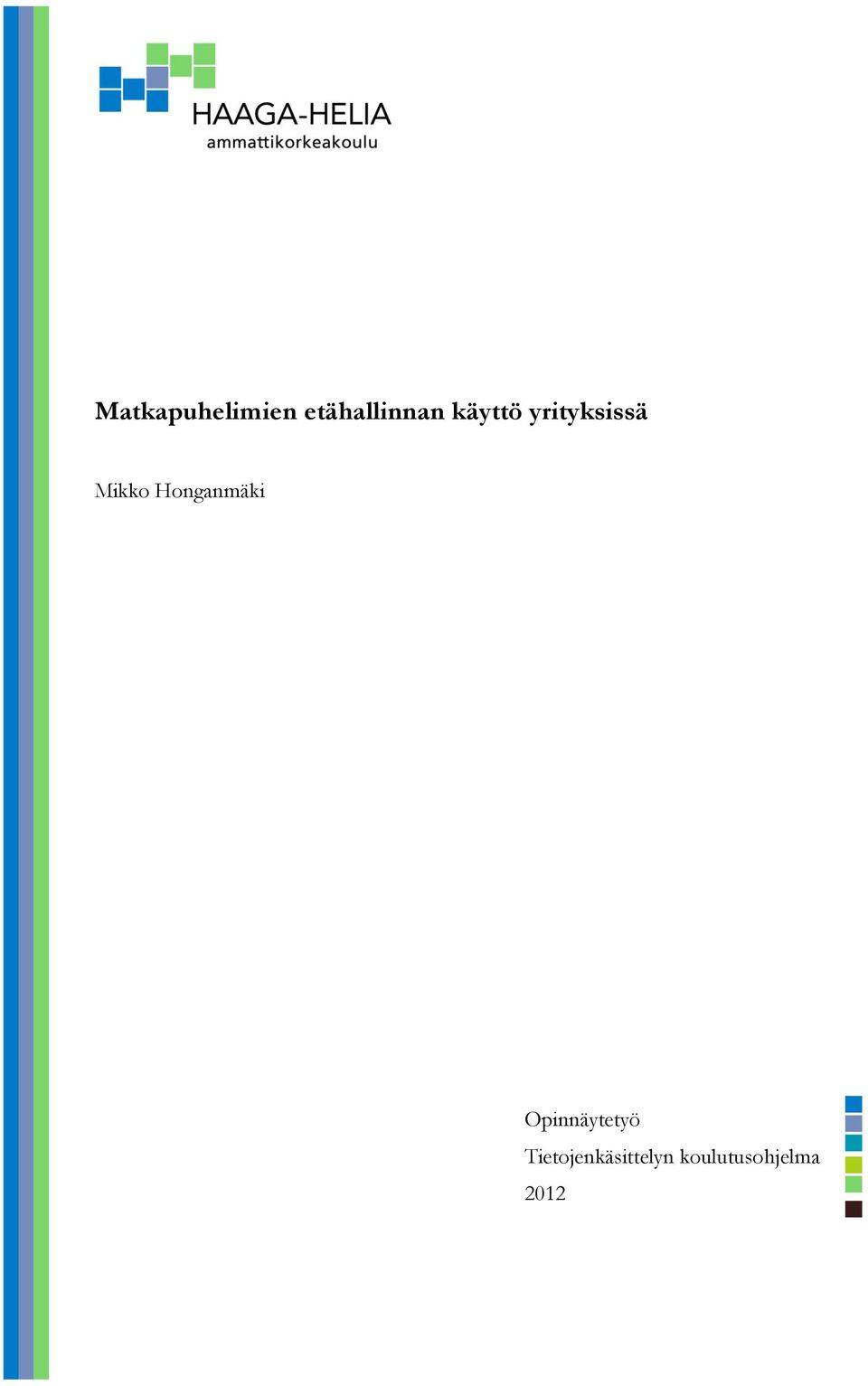 Honganmäki Opinnäytetyö