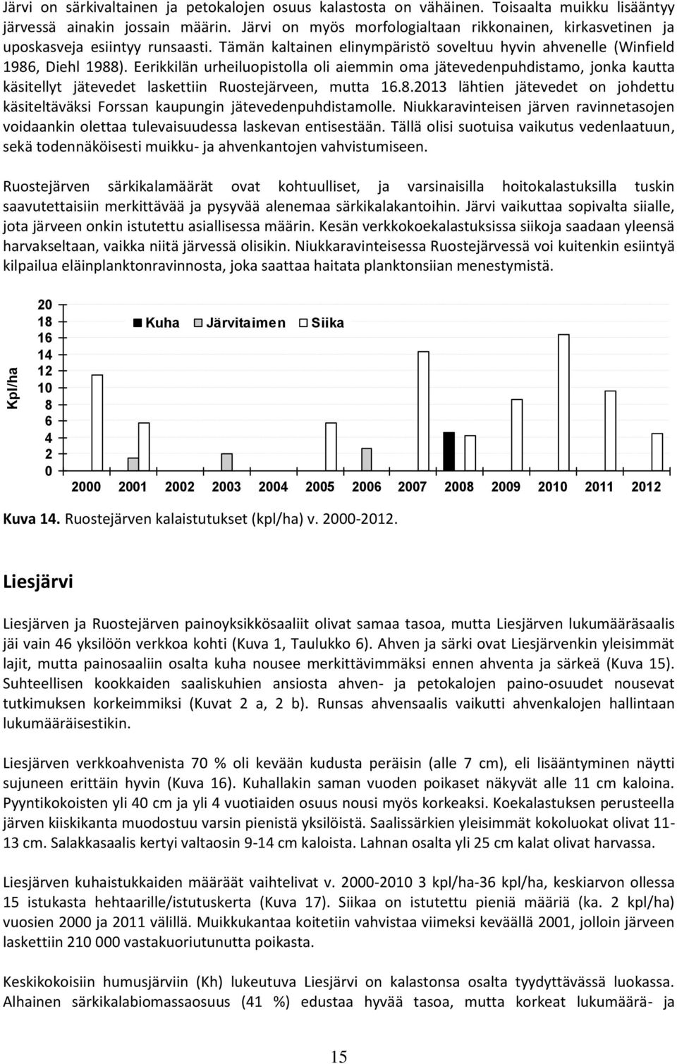 Eerikkilän urheiluopistolla oli aiemmin oma jätevedenpuhdistamo, jonka kautta käsitellyt jätevedet laskettiin Ruostejärveen, mutta 16.8.