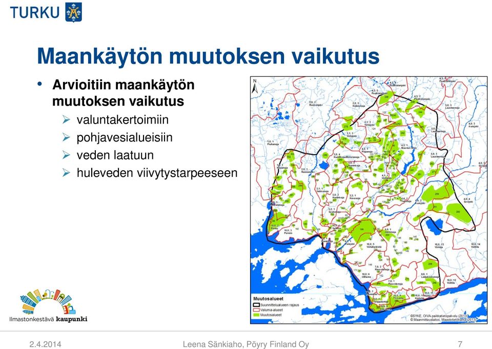 pohjavesialueisiin veden laatuun huleveden