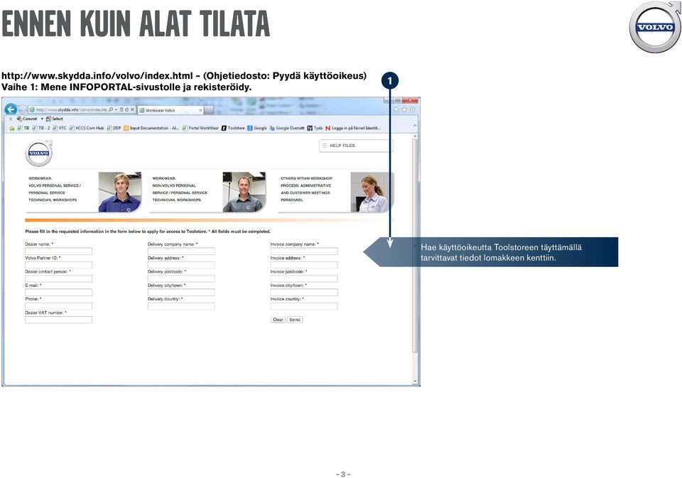 INFOPORTAL-sivustolle ja rekisteröidy.