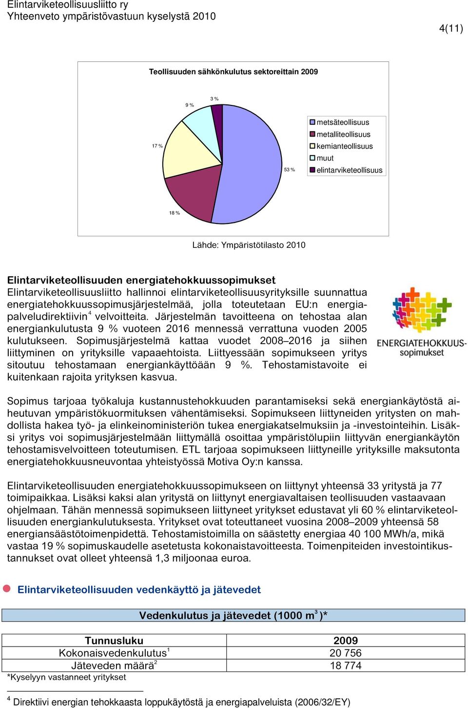 energiapalveludirektiivin 4 velvoitteita. Järjestelmän tavoitteena on tehostaa alan energiankulutusta 9 % vuoteen 2016 mennessä verrattuna vuoden 2005 kulutukseen.