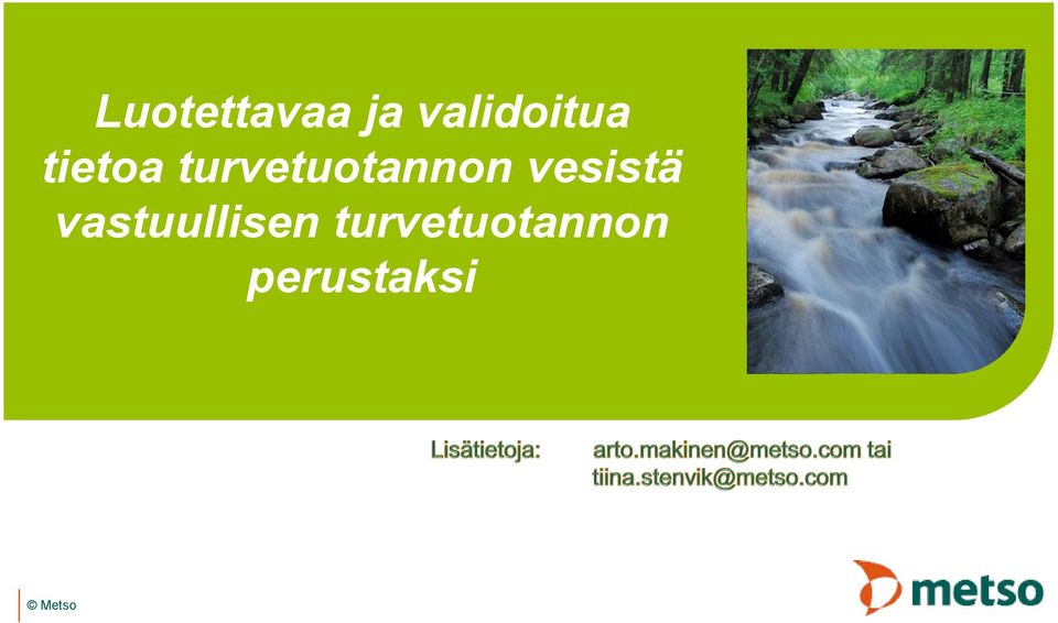 turvetuotannon vesistä